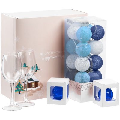 Набор Merry Moments для вина, синий, изображение 1