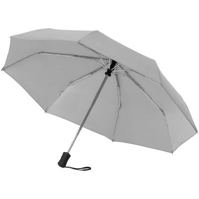 Зонт складной «Луч света» со светоотражающим куполом, серый, изображение 3