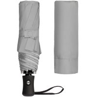 Зонт складной «Луч света» со светоотражающим куполом, серый, изображение 4