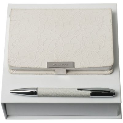 Набор Neve: блокнот А6 и ручка, белый, изображение 1