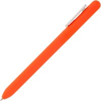 Ручка шариковая Swiper Soft Touch, неоново-оранжевая с белым, изображение 3