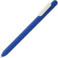Ручка шариковая Swiper Soft Touch, синяя с белым, изображение 1