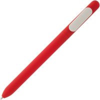 Ручка шариковая Swiper Soft Touch, красная с белым, изображение 2