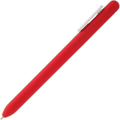Ручка шариковая Swiper Soft Touch, красная с белым, изображение 3