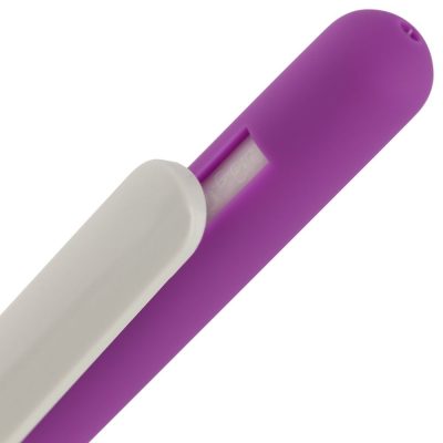 Ручка шариковая Swiper Soft Touch, фиолетовая с белым, изображение 4