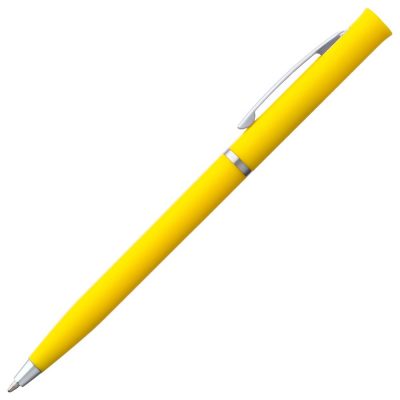 Ручка шариковая Euro Chrome, желтая, изображение 2