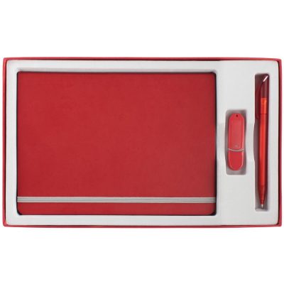 Коробка In Form под ежедневник, флешку, ручку, красная, изображение 3