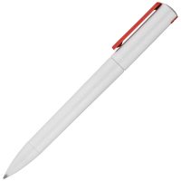 Ручка шариковая Split White Neon, белая с красным, изображение 3
