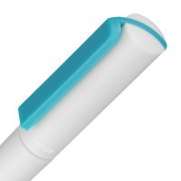 Ручка шариковая Split White Neon, белая с голубым, изображение 5
