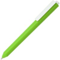 Ручка шариковая Corner, зеленая с белым, изображение 1