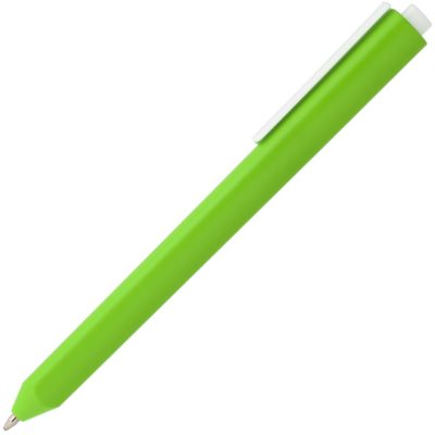 Ручка шариковая Corner, зеленая с белым, изображение 3