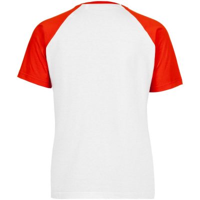 Футболка мужская T-bolka Bicolor, белая с красным, изображение 2