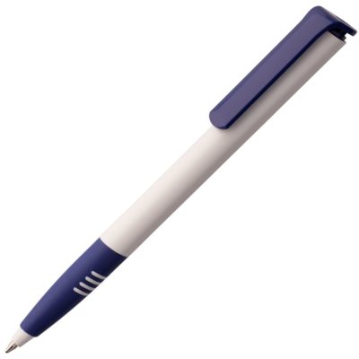 Ручка шариковая Senator Super Soft, белая с синим, изображение 1