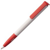 Ручка шариковая Senator Super Soft, белая с красным, изображение 1