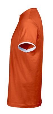 Футболка мужская с контрастной отделкой Madison 170, оранжевый/белый, изображение 3