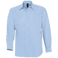 Рубашка мужская с длинным рукавом Boston, голубая, изображение 1