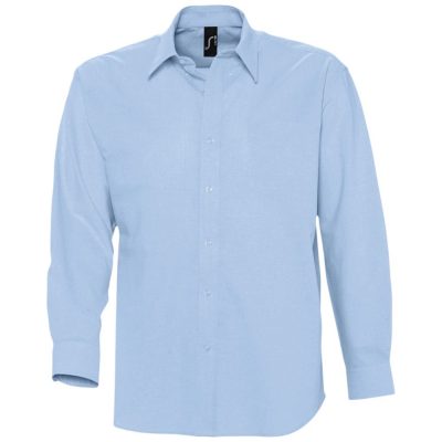 Рубашка мужская с длинным рукавом Boston, голубая, изображение 1