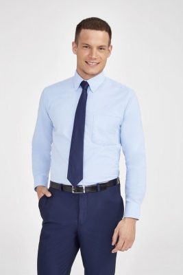 Рубашка мужская с длинным рукавом Boston, голубая, изображение 4