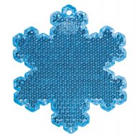 Пешеходный светоотражатель «Снежинка», синий, изображение 1