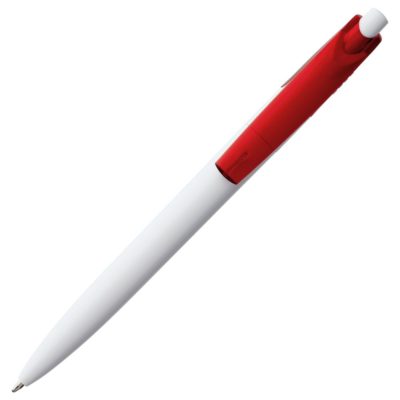 Ручка шариковая Bento, белая с красным, изображение 3