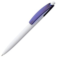 Ручка шариковая Bento, белая с синим, изображение 1