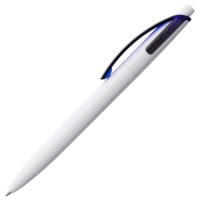 Ручка шариковая Bento, белая с синим, изображение 2