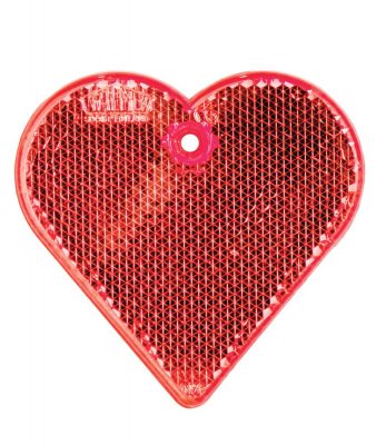 Пешеходный светоотражатель «Сердце», красный, изображение 1