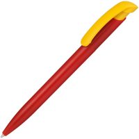 Ручка шариковая Clear Solid, красная с желтым, изображение 1