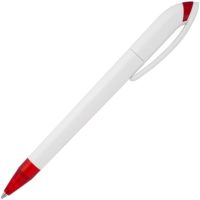 Ручка шариковая Beo Sport, белая с красным, изображение 2