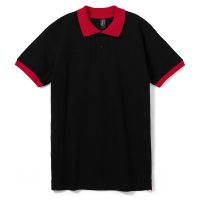 Рубашка поло Prince 190, черная с красным, изображение 1