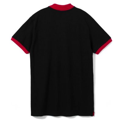 Рубашка поло Prince 190, черная с красным, изображение 2