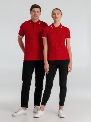 Рубашка поло женская Practice Women 270, красная с белым, изображение 6