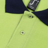 Рубашка поло Prince 190, зеленое яблоко с темно-синим, изображение 3