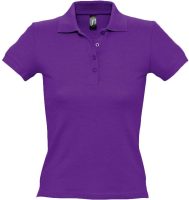 Рубашка поло женская People 210, темно-фиолетовая, изображение 1