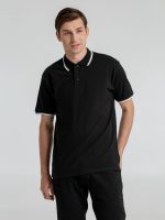 Рубашка поло мужская с контрастной отделкой Practice 270 черная, изображение 4