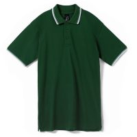 Рубашка поло мужская с контрастной отделкой Practice 270, зеленый/белый, изображение 1