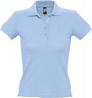 Рубашка поло женская People 210, голубая, изображение 1