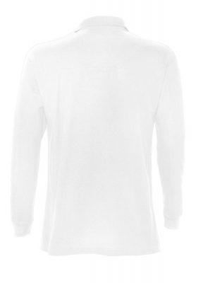Рубашка поло мужская с длинным рукавом Star 170, белая, изображение 2