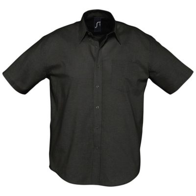 Рубашка мужская с коротким рукавом Brisbane, черная, изображение 1