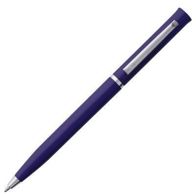 Ручка шариковая Euro Chrome, синяя, изображение 3