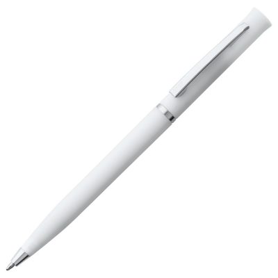 Ручка шариковая Euro Chrome, белая, изображение 1