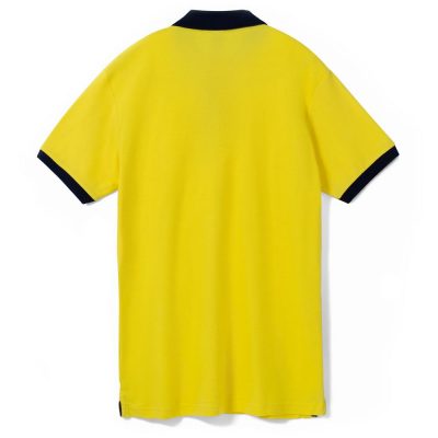 Рубашка поло Prince 190, желтая с темно-синим, изображение 2