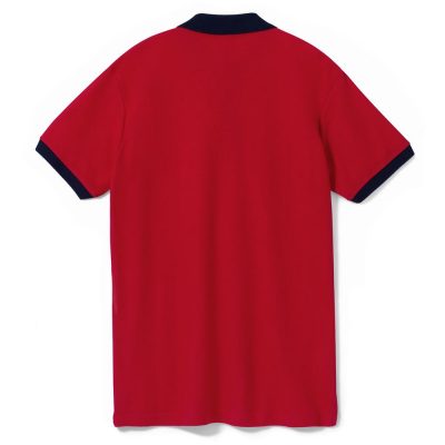 Рубашка поло Prince 190, красная с темно-синим, изображение 2