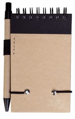 Блокнот на кольцах Eco Note с ручкой, черный, изображение 2