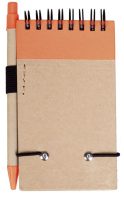 Блокнот на кольцах Eco Note с ручкой, оранжевый, изображение 2