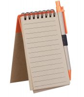 Блокнот на кольцах Eco Note с ручкой, оранжевый, изображение 4
