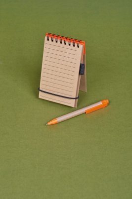 Блокнот на кольцах Eco Note с ручкой, оранжевый, изображение 5