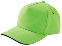 Бейсболка Unit Classic, зеленое яблоко с черным кантом, изображение 1
