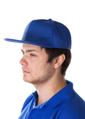 Бейсболка Unit Snapback с прямым козырьком, ярко-синяя, изображение 5