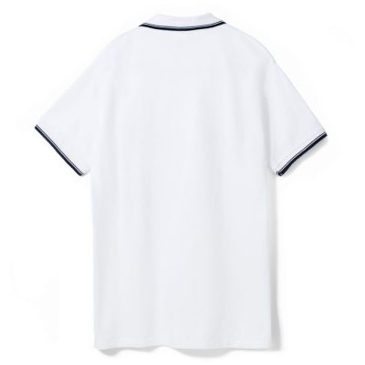 Рубашка поло мужская с контрастной отделкой Practice 270, белый/темно-синий, изображение 2